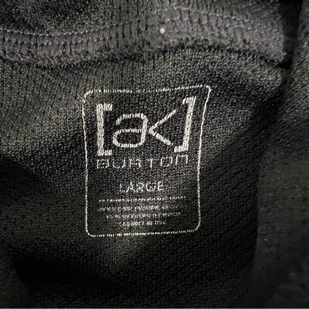 BURTON [ak] Black Hoodie Base Layer Snowboard Ski Polartec Gore-tex Size Large - Picture 12 of 16